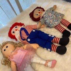 Raggedy Andy Dolls bundle